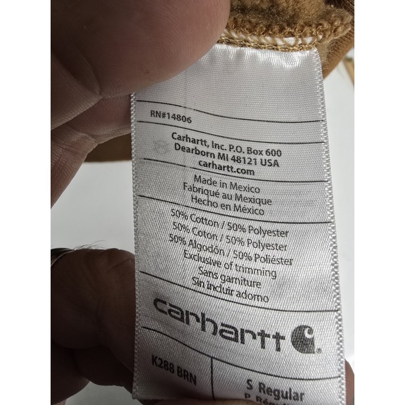 Carhartt‎ Hoodie Mens Small Loose Fit K288 Pullover Workwear Sweatshirt - Picture 7 of 11